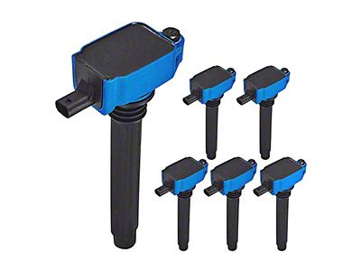 Ignition Coils; Blue; Set of Six (13-18 3.6L RAM 1500)