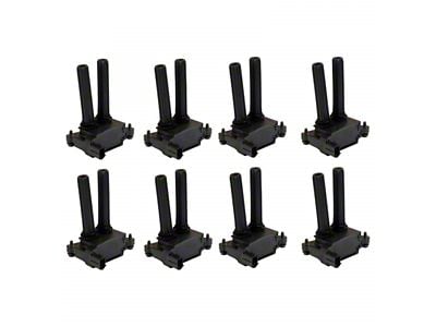 Ignition Coils; Black; Set of Eight (06-10 5.7L RAM 1500)