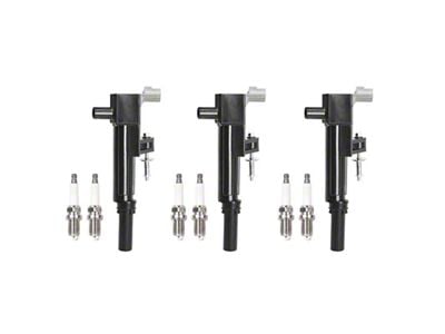 Ignition Coils with Spark Plugs; Black (09-12 3.7L RAM 1500)