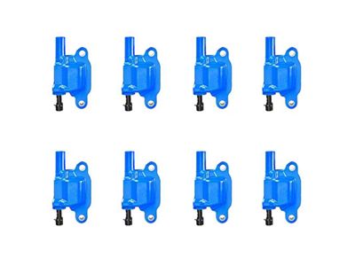 Ignition Coils; Blue; Set of Eight (07-13 V8 Sierra 1500)