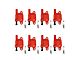 Ignition Coils with Spark Plugs; Red (07-08 V8 Sierra 1500)