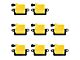 Ignition Coils; Yellow; Set of Eight (99-06 4.8L Sierra 1500; 2005 6.0L Sierra 1500; 2006 5.3L Sierra 1500)