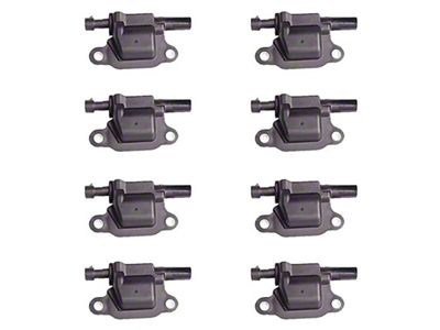 Ignition Coils; Black; Set of Eight (07-16 6.0L Sierra 2500 HD)