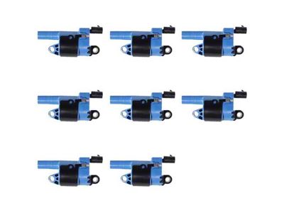 Ignition Coils; Blue; Set of Eight (07-16 6.0L Sierra 3500 HD)