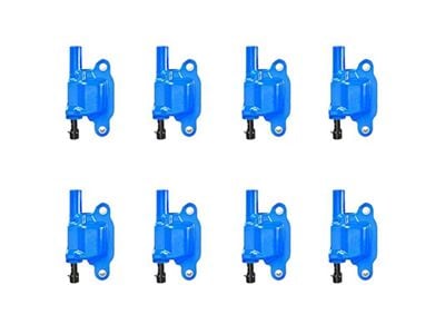 Ignition Coils; Blue; Set of Eight (07-13 V8 Silverado 1500)