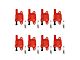 Ignition Coils with Spark Plugs; Red (07-08 V8 Silverado 1500)