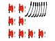 Ignition Coils with Spark Plugs and Wires; Red (07-18 6.0L Silverado 2500 HD)