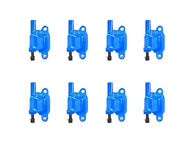 Ignition Coils; Blue; Set of Eight (07-16 6.0L Silverado 3500 HD)
