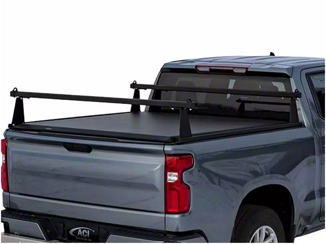 ADARAC Aluminum M-Series Bed Rack; Matte Black (17-24 F-250 Super Duty w/ 8-Foot Bed)