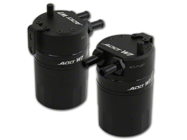 ADD W1 Baffled Oil Catch Can Kit V3; Black Ring (19-24 5.7L RAM 1500)