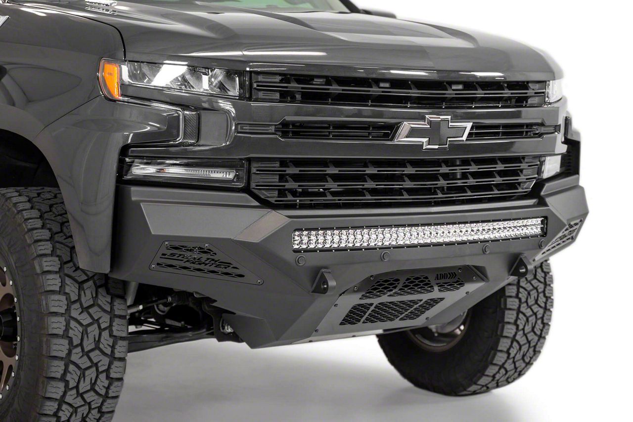 Addictive Desert Designs Silverado 1500 Stealth Fighter Front Bumper ...