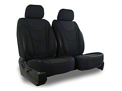 Aegis Cover Airmesh Low Back Bucket Seat Covers with Memory Foam Booster; Black/Black (11-24 RAM 1500 w/ Front Bench Seat)