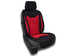 Aegis Cover Airmesh Easy Fit Wrap Low Back Bucket Seat Cover; Black/Red (11-24 RAM 2500 w/ Front Bench Seat)