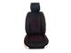 Aegis Cover Leatherette Easy Fit Wrap Low Back Bucket Seat Cover with Diamond Insert; Black/Red Piping (11-24 RAM 2500 w/ Front Bench Seat)