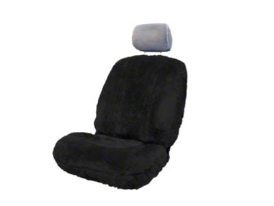 Aegis Cover Sheepskin Semi-Custom Low Back Bucket Seat Cover; Black (00-10 RAM 3500 w/ Front Bucket Seats)