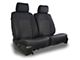 Aegis Cover Leatherette Low Back Bucket Seat Covers with Diamond Insert; Black/Silver Piping (Universal; Some Adaptation May Be Required)