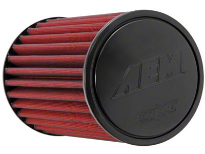 AEM Induction DryFlow Air Filter; 2.50-Inch Inlet / 9.25-Inch Length (Universal; Some Adaptation May Be Required)