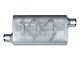 Street Series Street Flow 3 Chamber Aluminized Offset/Offset Muffler; 2.50-Inch Inlet/2.50-Inch Outlet (Universal; Some Adaptation May Be Required)