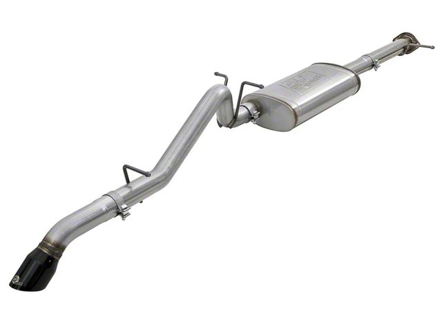 AFE MACH Force-XP Hi-Tuck 3-Inch Single Exhaust System with Black Tip; Rear Exit (15-22 2.5L Canyon)