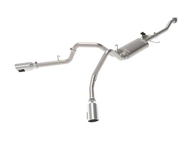AFE Gemini XV 3-Inch Dual Exhaust System with Polished Tips; Side Exit (15-20 2.7L EcoBoost F-150)
