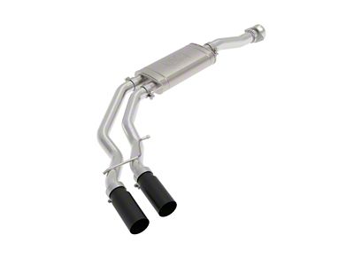 AFE Rebel Series 3 to 2.50-Inch Dual Exhaust System with Black Tips; Middle Side Exit (21-24 2.7L EcoBoost F-150)