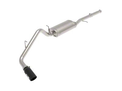 AFE Apollo GT Series 3-Inch Single Exhaust System with Black Tip; Side Exit (09-18 4.3L Sierra 1500)