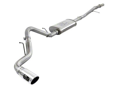 AFE Apollo GT Series Single Exhaust System with Polished Tip; Side Exit (19-24 5.3L Silverado 1500)