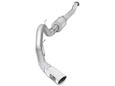 AFE ATLAS 4-Inch Single Exhaust System with Polished Tip; Side Exit (15-20 2.7L EcoBoost F-150)