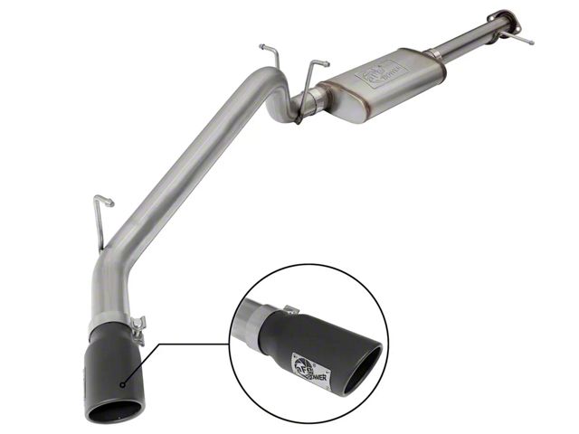 AFE MACH Force-XP 3-Inch Single Exhaust System with Black Tip; Side Exit (17-22 3.6L Canyon)