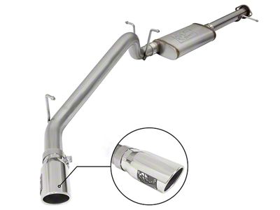 AFE MACH Force-XP 3-Inch Single Exhaust System with Polished Tip; Side Exit (17-22 3.6L Canyon)
