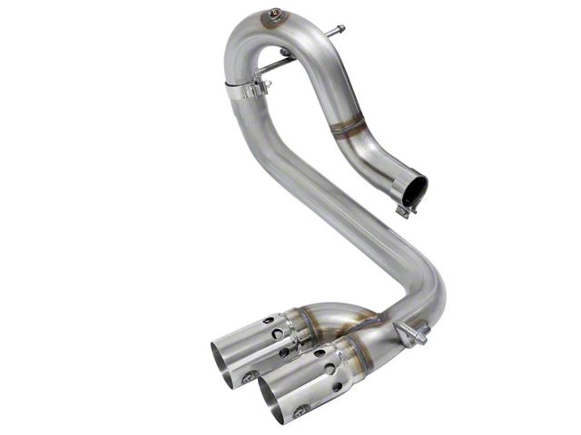 AFE Rebel Series 3-Inch DPF-Back Single Exhaust System with Polished Tips; Middle Side Exit (16-22 2.8L Duramax Canyon)