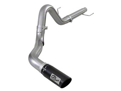 AFE Large Bore-HD 4-Inch DPF-Back Single Exhaust System with Black Tip; Side Exit (21-22 3.0L Powerstroke F-150)