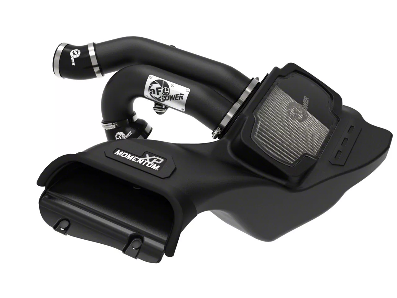 AFE F-150 Momentum XP Cold Air Intake with Pro DRY S Filter; Black  50-30072D (21-24 3.5L PowerBoost F-150) - Free Shipping