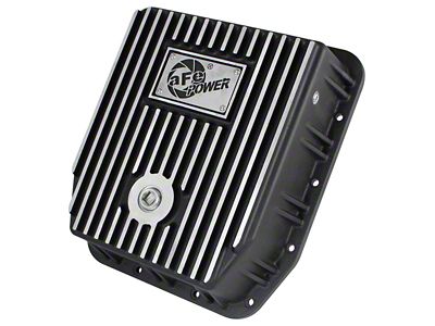 AFE Pro Series Transmission Pan with Machined Fins; Black; AODE/4R70W (97-08 V8 F-150)