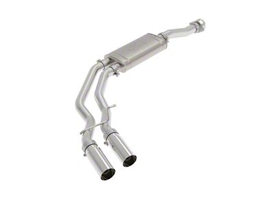 AFE Rebel Series 3 to 2.50-Inch Dual Exhaust System with Polished Tips; Middle Side Exit (21-24 3.5L EcoBoost F-150, Excluding Raptor & Tremor)