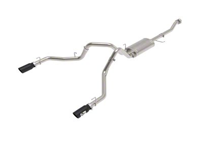 AFE Vulcan Series 3-Inch Dual Exhaust System with Black Tips; Rear Exit (21-24 3.5L EcoBoost F-150, Excluding Raptor & Tremor)