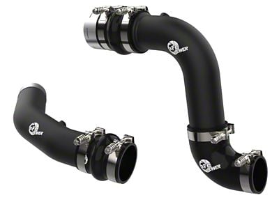 AFE BladeRunner 3-Inch Hot and Cold Charge Pipe Kit; Black (23-24 6.7L Standard Output Powerstroke F-250 Super Duty)