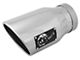 AFE MACH Force-XP 304 Stainless Steel Exhaust Tip; 7-Inch; Polished; Driver Side (Fits 5-Inch Tailpipe)