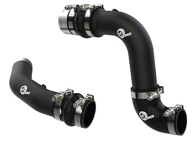 AFE BladeRunner 3-Inch Hot and Cold Charge Pipe Kit; Black (23-24 6.7L Standard Output Powerstroke F-350 Super Duty)