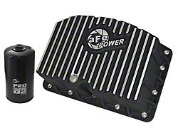 AFE Pro Series Engine Oil Pan with Machined Fins; Black (11-22 6.7L Powerstroke F-350 Super Duty)