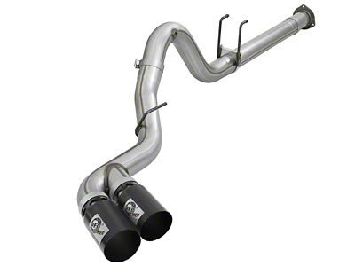 AFE Rebel XD Series 4-Inch DPF-Back Single Exhaust System with Black Tips; Side Exit (15-16 6.7L Powerstroke F-350 Super Duty)