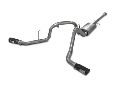 AFE MACH Force-XP 3-Inch Dual Exhaust System with Black Tips; Side Exit (11-14 3.5L EcoBoost F-150)