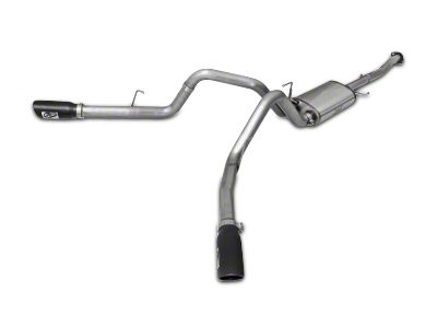 AFE MACH Force-XP 3-Inch Dual Exhaust System with Black Tips; Side Exit (15-20 5.0L F-150)