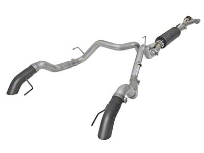 AFE MACH Force-XP Hi-Tuck Dual Exhaust System with Black Tips; Rear Exit (17-20 F-150 Raptor)