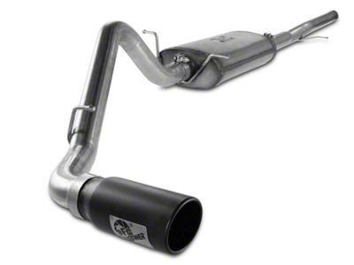 AFE MACH Force-XP 3-Inch Single Exhaust System with Black Tip; Side Exit (14-18 5.3L Sierra 1500)