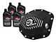 AFE Pro Series Rear Differential Cover with Machined Fins and 75w-90 Gear Oil; Black; Dana M250 Rear Axles (21-24 RAM 1500 TRX)