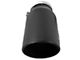 AFE MACH Force-XP 409 Stainless Steel Exhaust Tip; 7-Inch; Black; Driver Side (Fits 5-Inch Tailpipe)