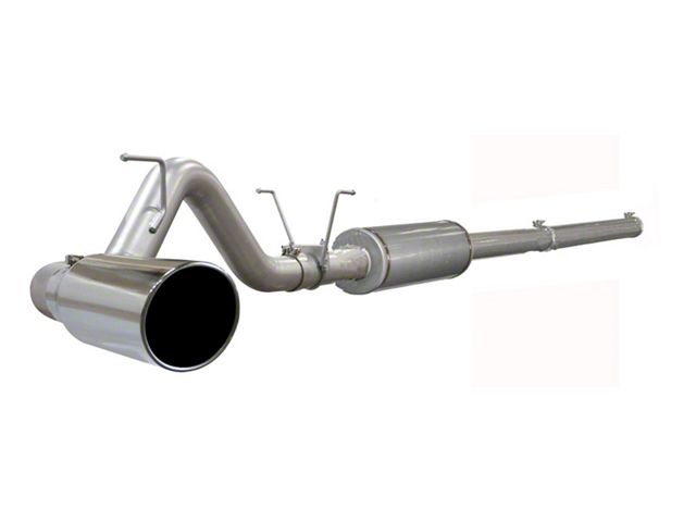 AFE Large Bore-HD 4-Inch Single Exhaust System with Polished Tip; Side Exit (04-07 5.9L RAM 2500)
