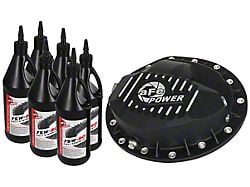 AFE Pro Series Front Differential Cover with Machined Fins and 75w-90 Gear Oil; Black; AAM 9.25/14 (03-13 RAM 2500)