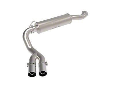 AFE Rebel Series 3.50-Inch Single Exhaust System with Polished Tips; Middle Side Exit (19-24 6.4L RAM 2500)